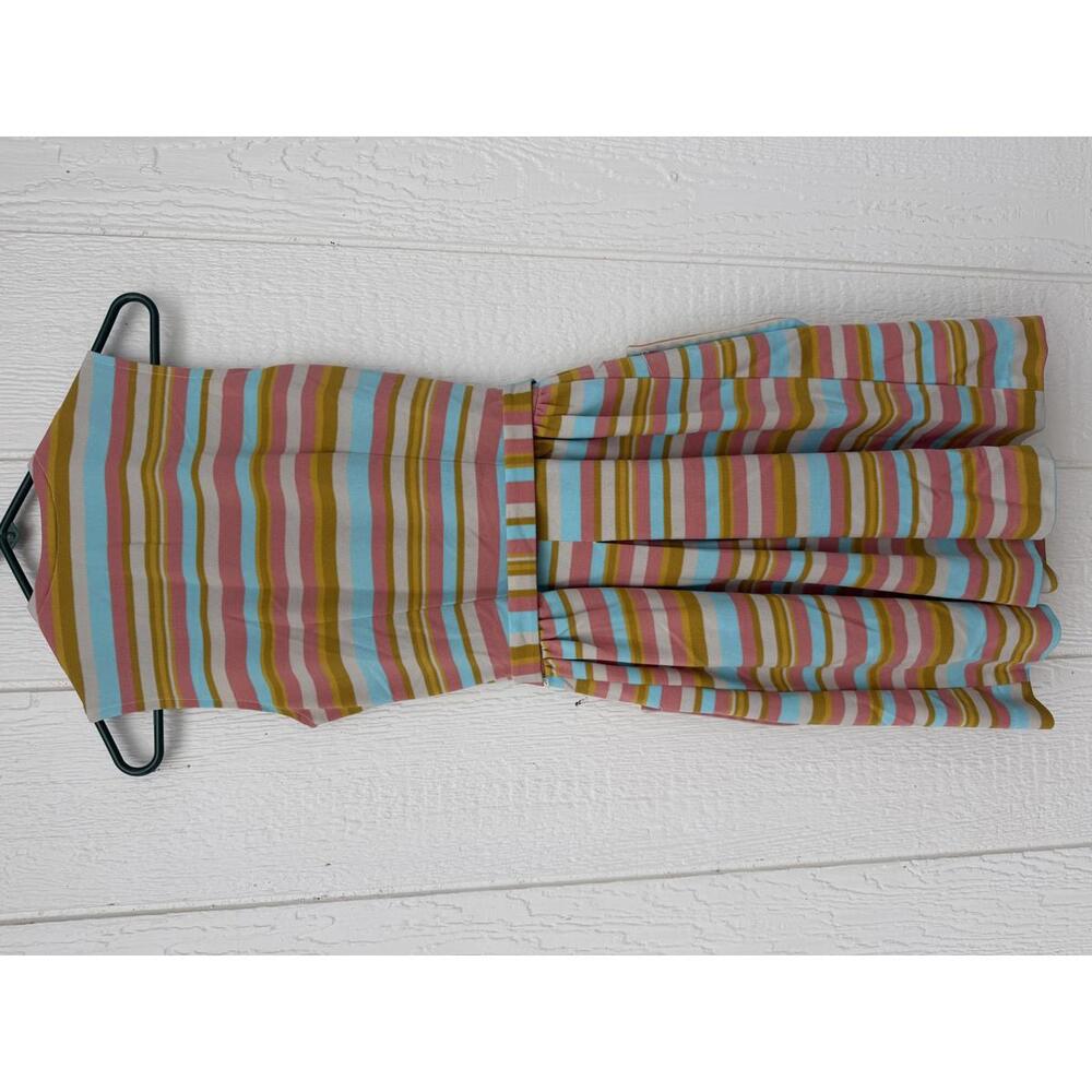 Vintage Sleeveless Striped Dress with Button Front and Pockets - Picture 5 of 5